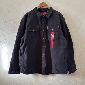 Coleman Black Flannel Lined Shacket | Men’s XL | Utility Workwear Jacket